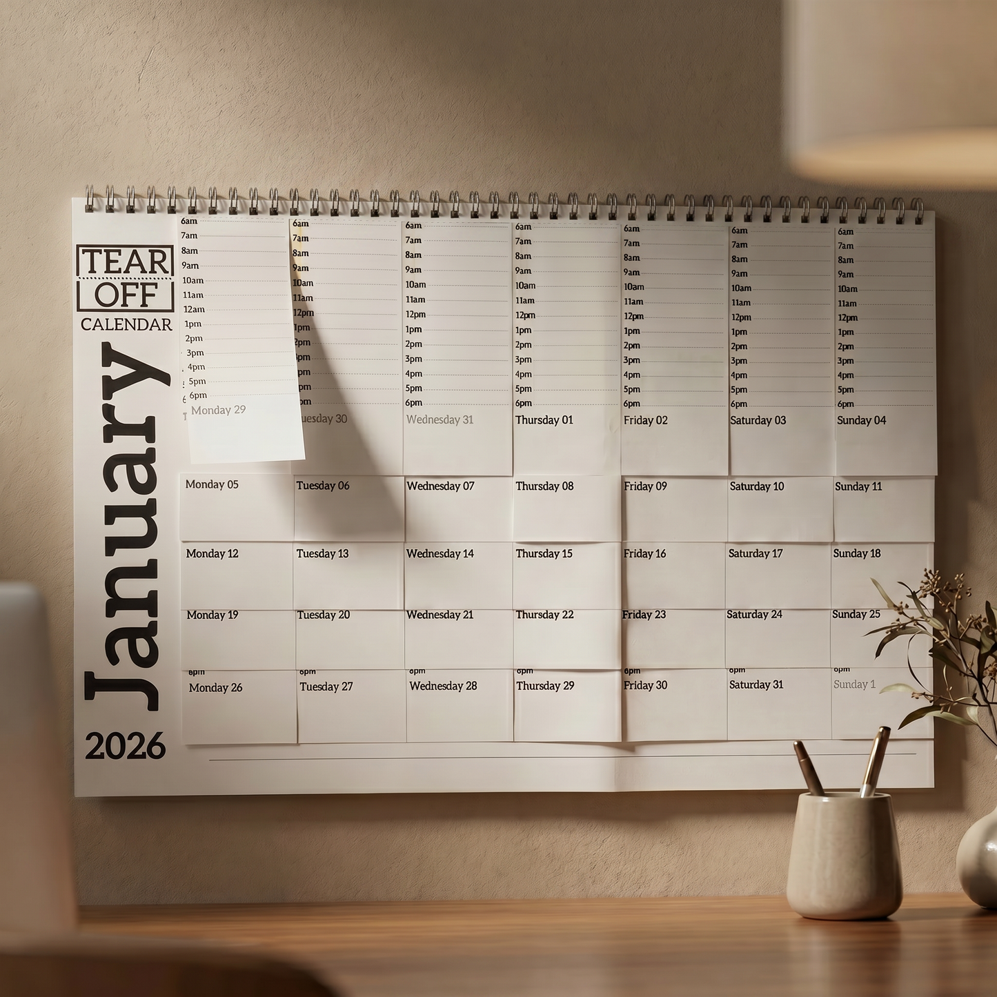 Tear Off Calendar