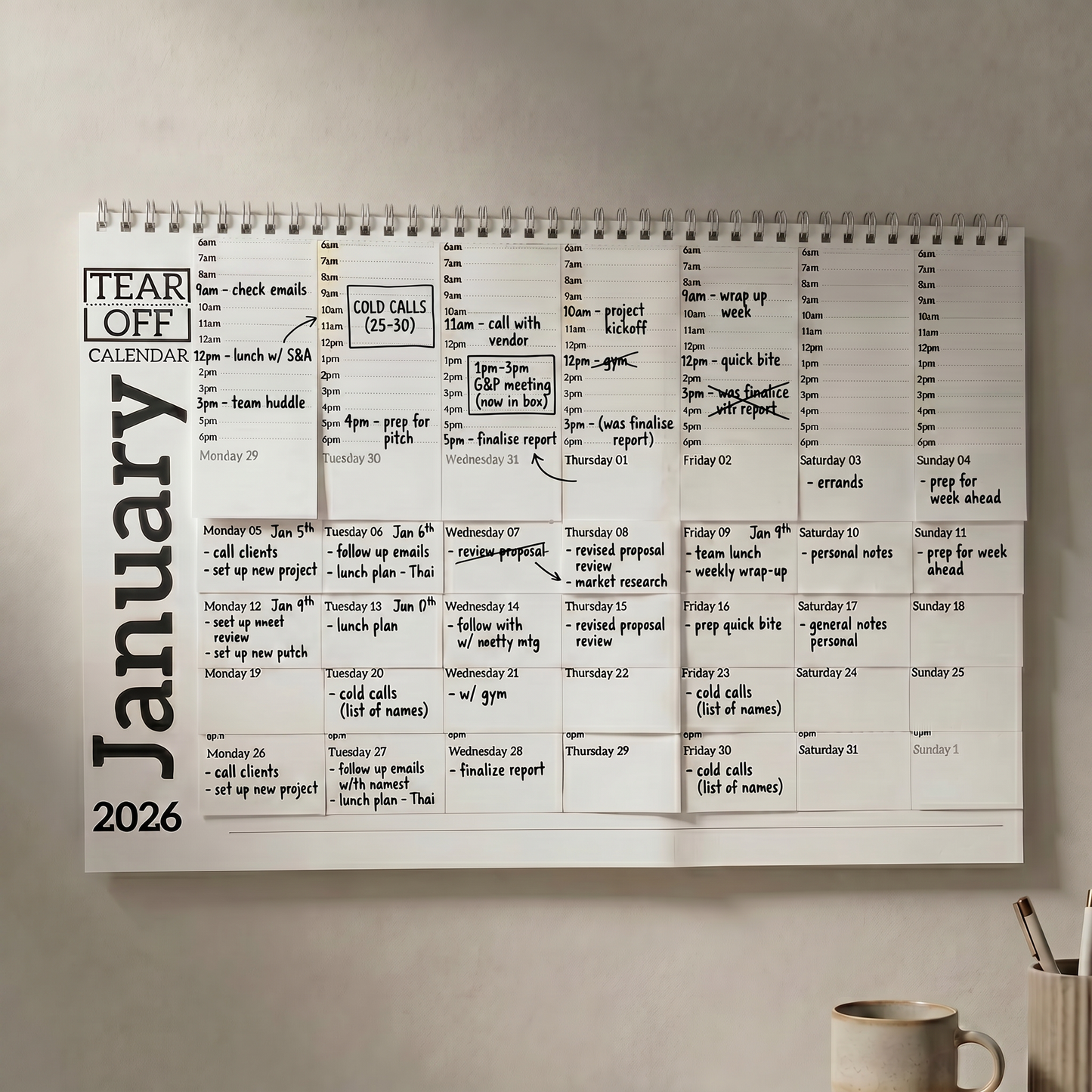 Tear Off Calendar